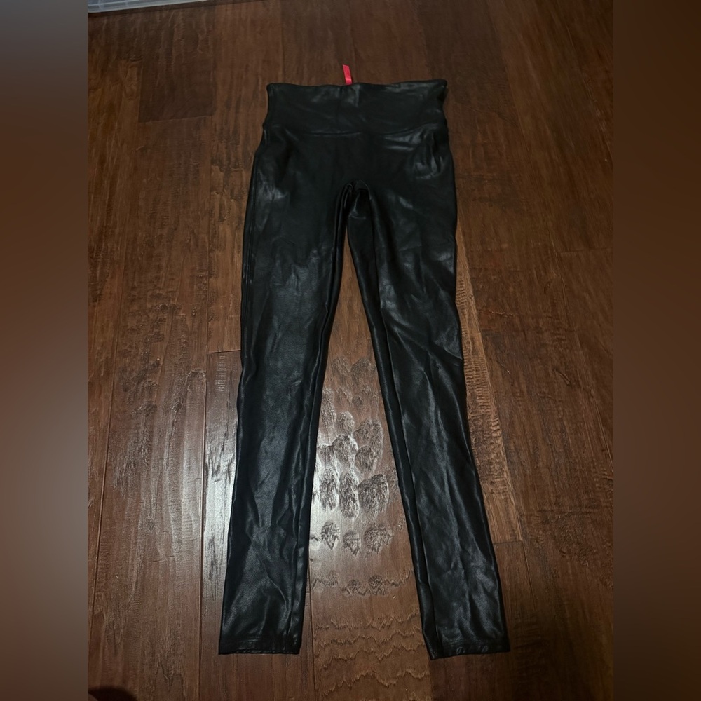 SPANX Shiny Black Leggings